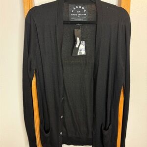 Marc By Marc Jacobs Classic Black Cashmere Cardigan